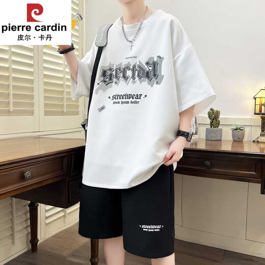 Pier Cardin Sommer Neues Kurzärmel-T-Shirt für Männer Junior High School und Highschool-Schüler Sportanzug für junge Menschen trendy gutaussehende Kinder-Sommeranzug