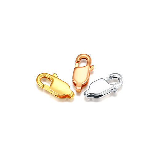 Mengjinyuan 18k gold spring buckle small fish buckle color gold 750 necklace buckle head accessories buckle rose gold bracelet buckle connector