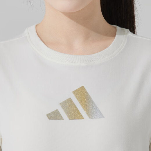 阿迪达斯 （adidas）女装运动套装25夏新款舒适透气简约短袖T恤宽松运动长裤 两件套 JM8803+JD6522 L