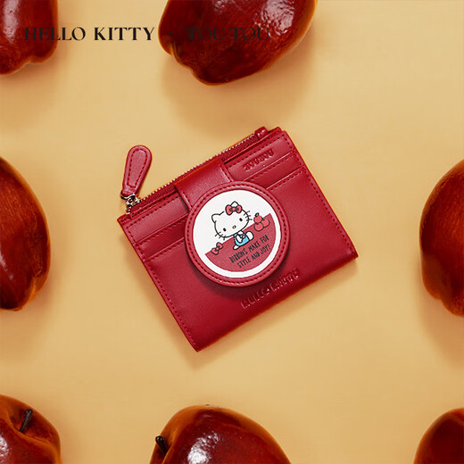 Toutou Frauen kurzer Geldbeutel Hallo Kitty Katie Wallet Card Bag Damen Clutch Denim Blau