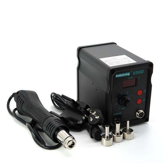 Kezhitude Bailong Air Gun Gun desoldering Estación Dos en uno 878D Soldering Iron 858D Estación de soldadura sin plomo Computadora de teléfono móvil soldadura de soldadura de soldadura 858d [Especificación china] Configuración estándar