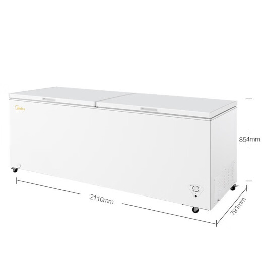 美的（Midea）冰柜商用卧式大容量冷柜单温柜冷冻柜商用雪柜深冷速冻低温大容量冷柜 719升【五面制冷】719DKM(E)