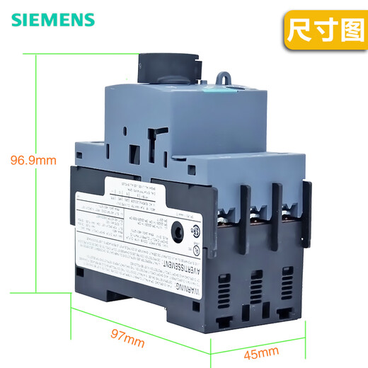 原装正品西门子SIEMENS电机断路器 马达开关3RV6021电动机保护器 3RV6021-4CA1517-22A 3P带1开1闭触点