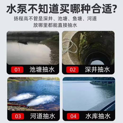 孚通直流深井泵1寸2寸高扬程24v48v60v72v通用电动车潜水泵电瓶抽水泵 1500W【4872v】15米线10米帆布管
