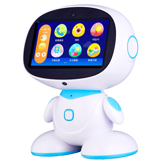 BEYZK儿童智能机器人学习机宝宝wifi对话早教机孩幼儿故事机玩具礼物 wifi版蓝色无唤醒32G+双话筒