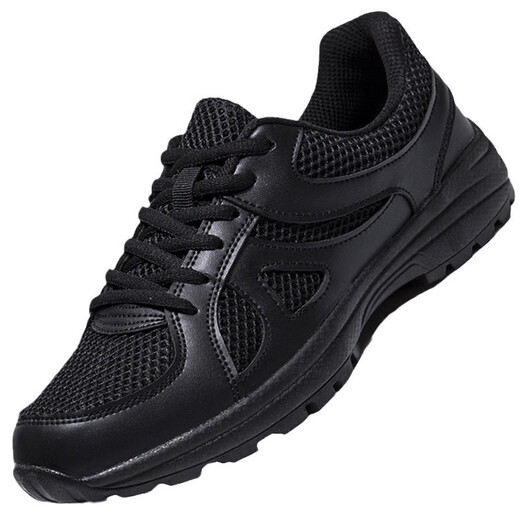 Zapatos casuales de hombres negros para hombres zapatos deportivos transpirables zapatos de entrenamiento militar zapatos para correr trabajos de protección laborista zapatos para caminar para hombres tela de entrenamiento 42