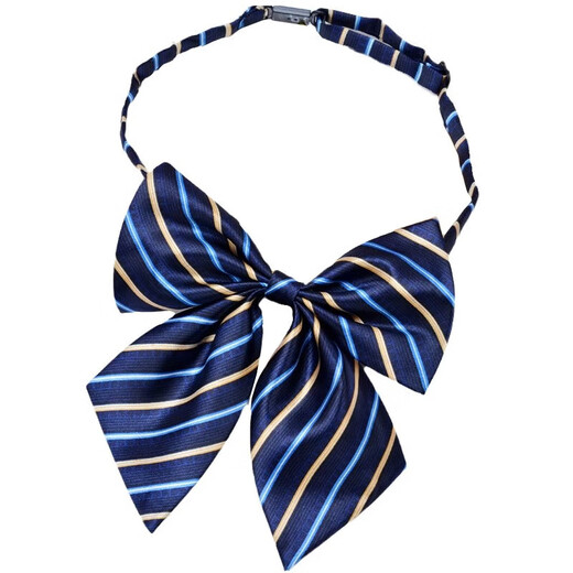 Tanbeiman Bank Bow Tie Women's Bow Tie Part-time Workplace Daily Knot Student School Uniform Bow Post Work Uniform Shirt Stewardess Bow Tie Neck Flower Blue Background Gold Bar Knot Free Suitable for Various Occupations/Shirts/School Uniforms