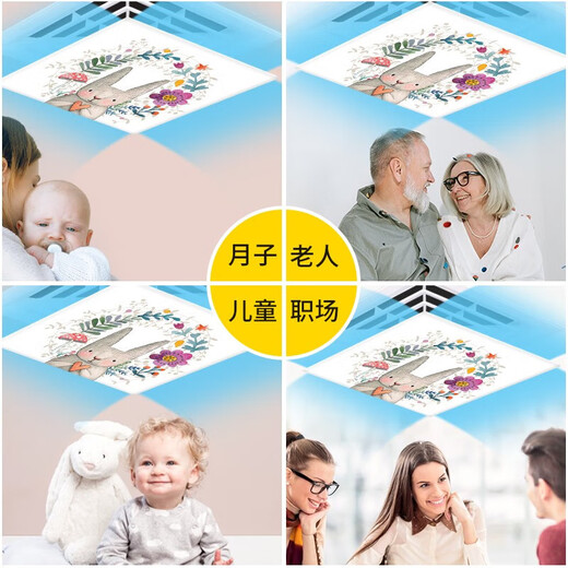 Home factory central air conditioning windshield square anti-warm hot air blowing directly office ceiling machine ceiling air guide hood wind shield white 35x35x0.1cm