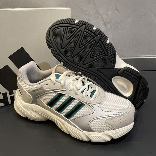 
adidas running shoes men's shoes spring thick sole dad shoes cushioning low top sports shoes lightweight breathable casual shoes JS4839 42.5 (265MM)