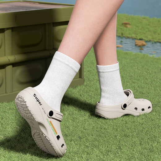 Lidani (TZLDN) thick-soled clogs men's summer outer wear beach sandals non-slip anti-odor eva toe slippers for operating room khaki 44-45 standard code