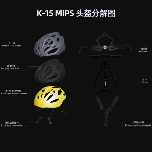 PMT-Fahrradhelm atmungsaktivem MIPS Protective Farbwechsende Brillen Road Mountainbike Integrierter Helm für Männer und Frauen K15-MIPS Interstellar M (geeignet für den Kopfumfang 55-58 cm)