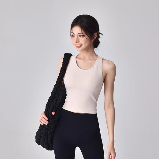 LULULMCCTN Yoga Vest Women's New Pilates Professional Training Top Fitness Sports Bra Purple L