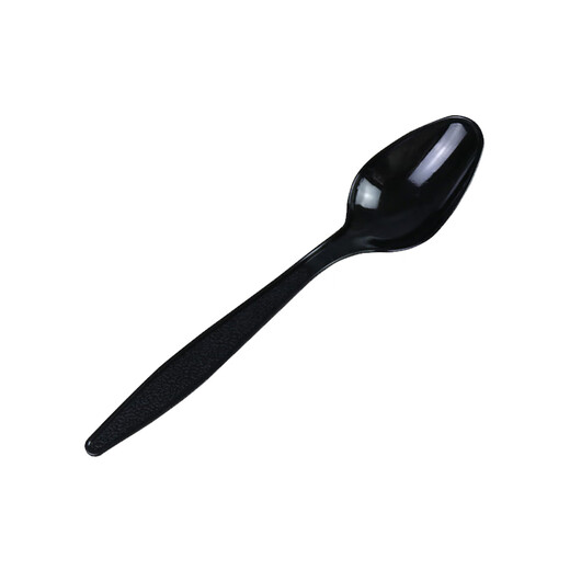 Jane Eyre Life Disposable Spoon Black 100 Individual Packs High Quality Frosted Spoon Thickened Western Dessert Spoon Portable Spoon