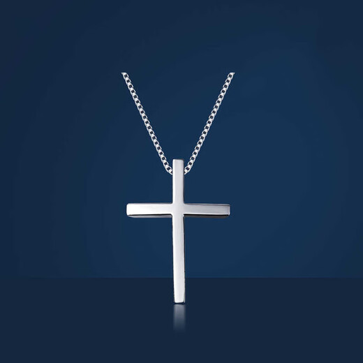 Dirholl PT950 Platinum Simple Cross Necklace Platinum Light Luxurious Collarbone Women's Gift for Friends and Best Friends Free Engraving/Ghostwriting Greeting Cards/Customized Style