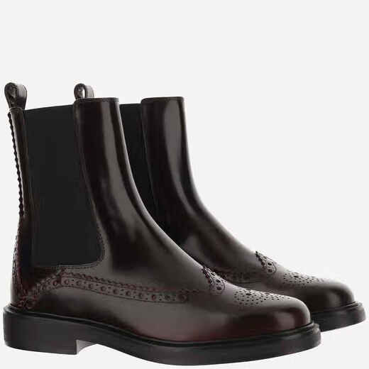 TODS Women's TODS Round Toe Ankle Boots Brown 20 | 37 IT