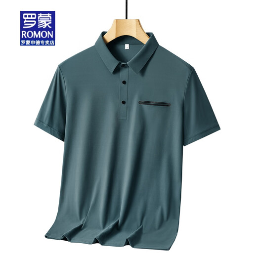 Romon Dads Sommereiseis Seiden kurzärmeligte T-Shirt für Männer im Sommer mittleren Alters und älteres Polo-Hemd lässig mit mittlerem Alter.