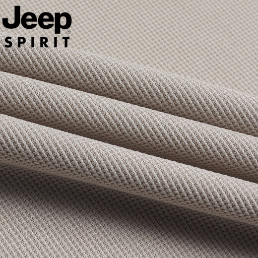 JEEP SPIRIT Jip Waffle Casual Set Men's Summer Teen Large Size Men's Sports Short Sleeve Shorts Two-Piece Set 829-Gray 2XL 160-180Jin[Jin equals 0.5 kg]