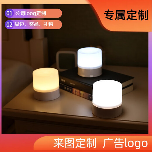 充电触摸拍拍小夜灯婴儿喂奶换尿布台灯床上睡眠宿舍酒吧定制露营 2500mAh正白光 充插两用长续航