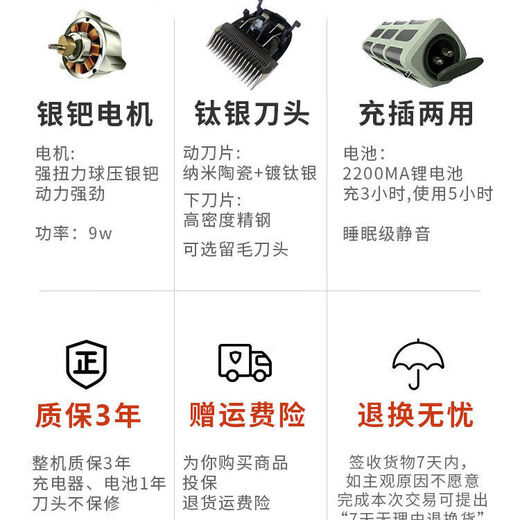 Lister dog shaver shaving machine pet shop special electric clipper electric clipper large dog teddy shaving dog hair X5 body with 1+3+6mm hair retaining head