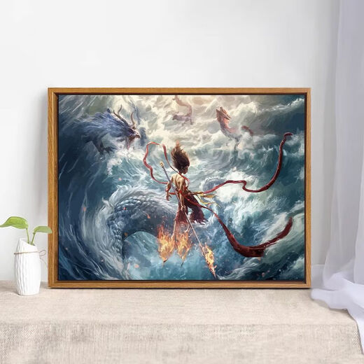 Yonghuan 2025 Nezha 2: The Demon Child’s No Sea Digital Oil Painting DIY PEINS PEPTABLE DÉCORAGE SENSOR