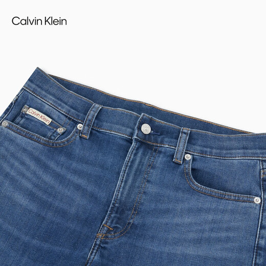 Calvin Kleinjeans25 Весенний и летний мужской ретро повседневный пригород CK Micro-эластичный пригородный клино в форме конические джинсы 4rab701 Ul7-Denim Blue 34