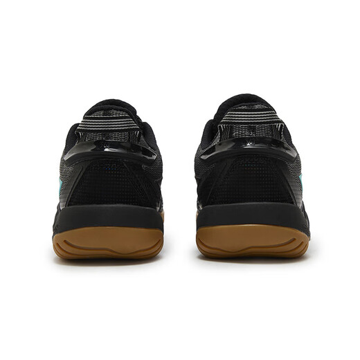 361 Men's and Women's Badminton Shoes Winning PRO Autumn and Winter New Breathable Anti-Slip Training and Competition Sports Shoes Obsidian Black/Living Aqua Blue 40