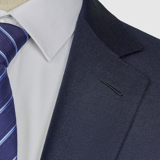 Zhuangji 120-count wool, cashmere and silk men's all-season suit, high-end business formal wear