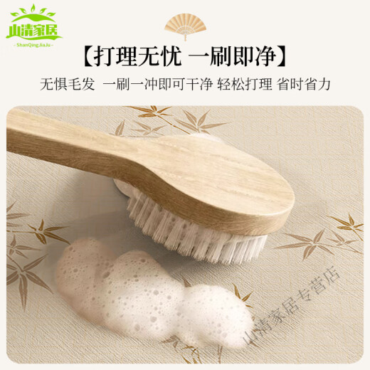 妙普乐高档新中式楼梯踏步垫转角平台防滑中式蓝色木硅藻泥吸水脚垫室内 繁花似锦-NC-12109 22*55cm
