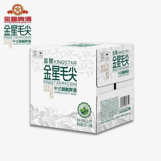 金星金星啤酒精酿信阳毛尖中式精酿啤酒 1L茉莉花茶啤酒冰糖葫芦啤酒 精酿信阳毛尖啤酒 1L 6罐 整箱装