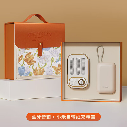 小米伴手礼商务活动礼品实用公司纪念品定制印logo保温杯礼盒高端奖品 小米自带线充电宝+蓝牙音箱