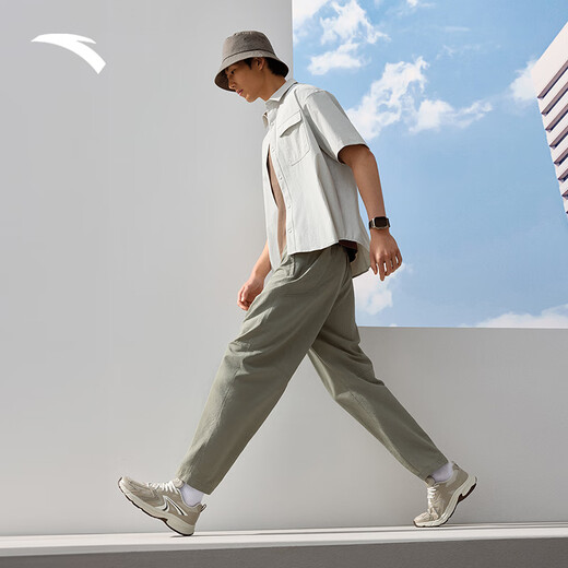 
Anta zero-pressure pants丨Ice silk sports pants for men's summer new style oversized fashion straight-leg pants commuting flat-mouth pants