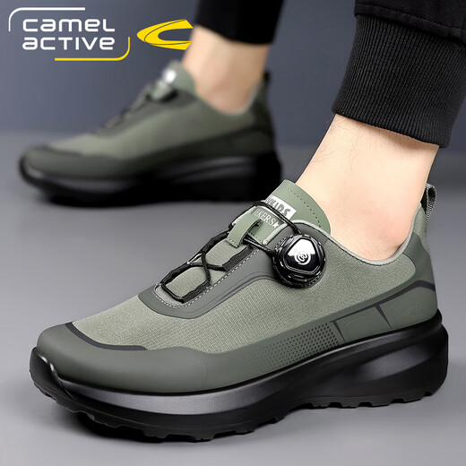 Camel Dynamic Men's Chaussures Nouveau été extérieur en plein air Sneakers SOLE SOLE MESH SHOWNable Men's Casual Chores Green [Sole Sole Shock Absorption] Non-Slip 3527 38 Taille de chaussure en cuir standard