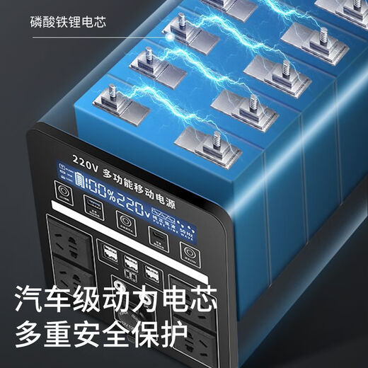 Mobile power supply outdoor 220v high power smart fast charging portable socket for self-driving tour live broadcast camping stalls 1W 800W 3.6 million mAh 5.5 degree type