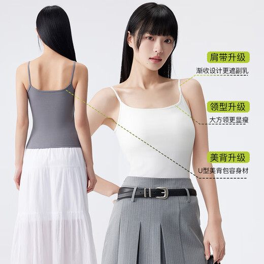 Odifen Sous-souprence gilet pour les femmes, sensation modale cool, pas de soutien-gorge d'usure, protection mammaire secondaire, chemise de base de sports et de fitness anti-exposée, peut être portée à l'extérieur