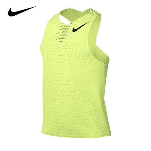 耐克（NIKE）煋元速中体恒信专业男子跑步风洞马拉松透气速干背心 草绿色 FN4232-736 M