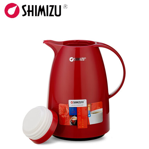清水（SHIMIZU）清水SM-1391-100-150玻璃内胆保温壶瓶胆热水壶家用保温保冷暖壶 黄色1.0l