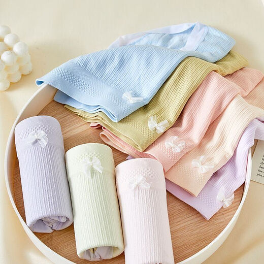 (10 Packungen) 6628 Frauenwolken mittelhohe Taille nahtloser Höschen mehrfarbig M kleine Größe 10 Packs (80/135jin [Jin entspricht 0,5 kg]))