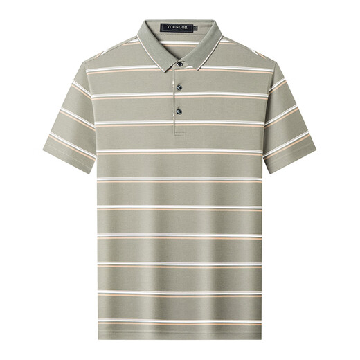 PDG Yageol Mulberry Silk à manches courtes à manches courtes pour hommes 2025 NOUVEAU ÉTÉ BRADET SUPPLICATION DE PADDY d'âge moyen Polo Shirt for Men 826 Purple XL 175 [suggéré 140-155jin [Jin est égal à 0,5 kg]]]