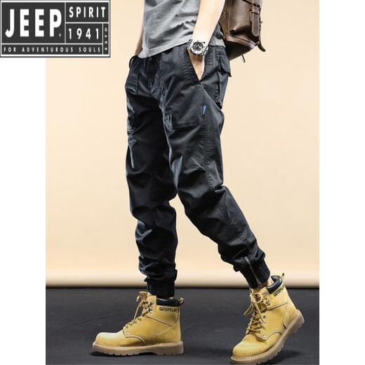 
JEEP SPIRIT2025 new work pants men's trendy brand spring and autumn summer pure cotton trousers loose casual men's sports long pants khaki (summer 679) 33 (recommended 150-160Jin [Jin equals 0.5 kg])