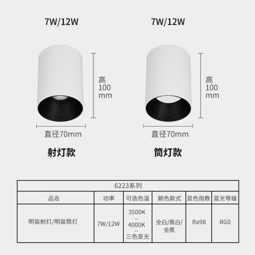 Luces principales de AIDOHUI, luces descuidadas, focos LED, pantalla anti-guarnición de alto dedo, luces de techo de 4000k, sin aberturas de agujeros, 6223, nuevas actualizaciones, 36 focos de 7W, 3500K