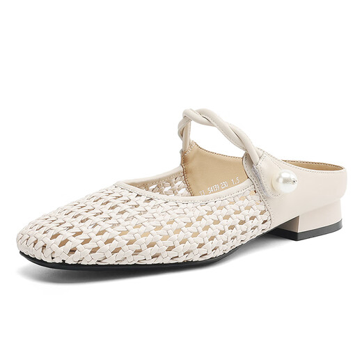 Daphnes chinesisches Valentinstag Retro Hollow Mary Jane Halbschuhe für Frauen 2025 Neuer Sommer geflochten