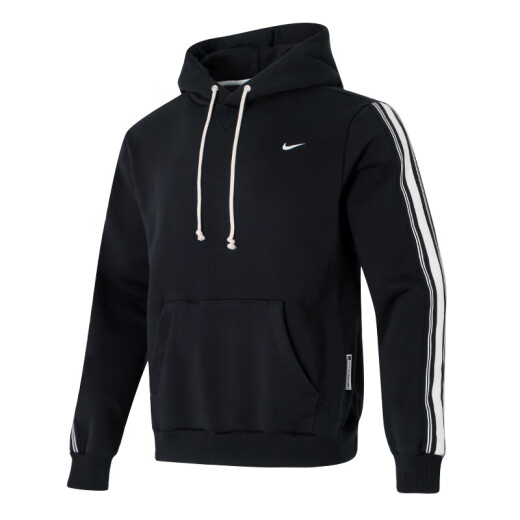 Nike (NIKE) sweatshirt men's jacket summer new style training sports hooded windproof casual velvet pullover HJ3882-010 HJ3882-010 Black/light ivory white XL