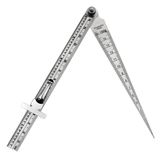 DITRON gap ruler steel ruler stainless steel feeler ruler tapered ruler wedge tapered ruler high-precision aperture ruler two-piece set