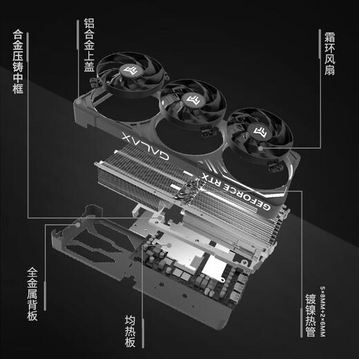 GALAXY GeForce RTX 5080 Metal Master Platinum Edition OC 16G GDDR7 DLSS 4 E-Sports Game Design Editing AI Computer Graphics Card