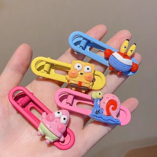 [Accessoires de cheveux de dopamine] Clip latéral de la dopamine colorée à la dopamine éponge de la dopamine Pai Big Clip Clip coiffure petite bouchée de canard