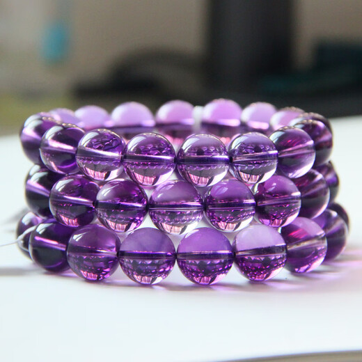 Drjefun Natural Amethyst Armband Brasilien Bolivien Uruguay Amethyst Armband Männer und Frauen Paar Style ein Bild ein Objekt Leichte Gelb H6626 9,5mm