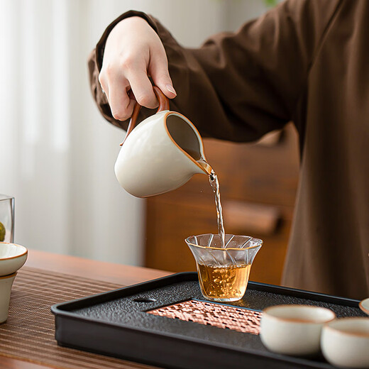 SUSHI CERAMICS Ru kiln tea set teapot cover bowl master cup with tea tray Kung Fu tea set affordable set gift box gift gift