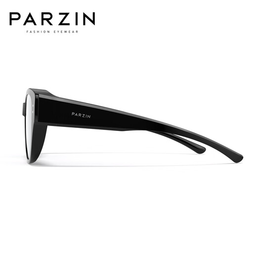 帕森（PARZIN）偏光太阳镜男女 轻盈TR猫眼框近视专属套镜防紫外线墨镜 PZ12130 曜石黑