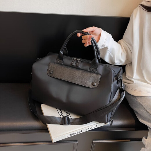 Japanese travel bag women's large capacity fitness bag men's wet and dry sports bag hand luggage bag short-distance travel bag brown coffee