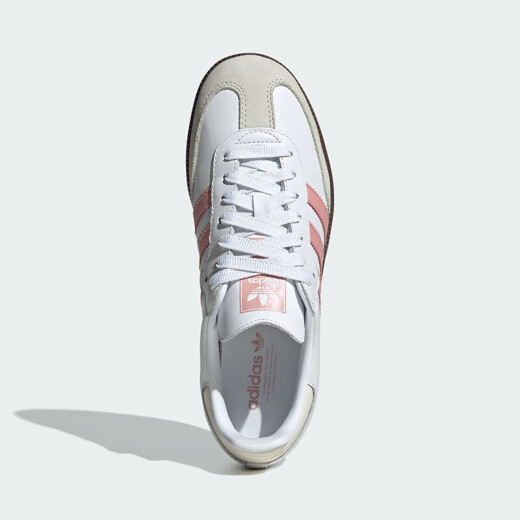 阿迪达斯（adidas）板鞋女鞋2025夏季新款学生复古运动鞋低帮轻便休闲鞋德训鞋 JI2677白/奇迹紫粉 samba 37 (230mm)